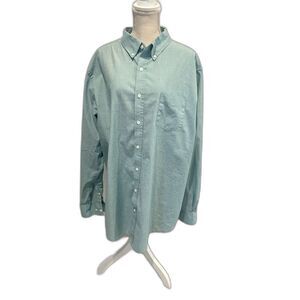 Men's Croft & Barrow Button Down Shirt, Seafoam Green,  XXL Tall, Stretch